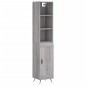 vidaXL Aparador alto madera contrachapada gris Sonoma 34,5x34x180 cm vidaXL Aparador alto madera contrachapada gris Sonoma 34,5x34x180 cm