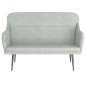 vidaXL Banco de terciopelo gris claro 110x76x80 cm