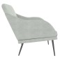 vidaXL Banco de terciopelo gris claro 110x76x80 cm