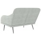 vidaXL Banco de terciopelo gris claro 110x76x80 cm