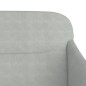 vidaXL Banco de terciopelo gris claro 110x76x80 cm