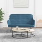 vidaXL Banco de terciopelo azul 110x76x80 cm vidaXL Banco de terciopelo azul 110x76x80 cm