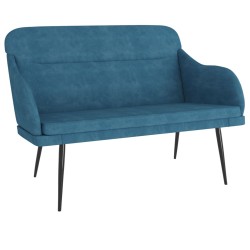 vidaXL Banco de terciopelo azul 110x76x80 cm