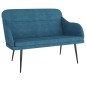 vidaXL Banco de terciopelo azul 110x76x80 cm vidaXL Banco de terciopelo azul 110x76x80 cm