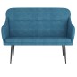 vidaXL Banco de terciopelo azul 110x76x80 cm vidaXL Banco de terciopelo azul 110x76x80 cm