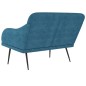 vidaXL Banco de terciopelo azul 110x76x80 cm vidaXL Banco de terciopelo azul 110x76x80 cm