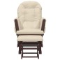 vidaXL Sillón de lactancia con taburete tela blanco crema vidaXL Sillón de lactancia con taburete tela blanco crema