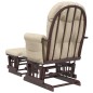 vidaXL Sillón de lactancia con taburete tela blanco crema vidaXL Sillón de lactancia con taburete tela blanco crema