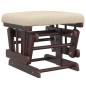 vidaXL Sillón de lactancia con taburete tela blanco crema vidaXL Sillón de lactancia con taburete tela blanco crema