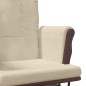 vidaXL Sillón de lactancia con taburete tela blanco crema vidaXL Sillón de lactancia con taburete tela blanco crema