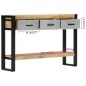 vidaXL Mesa consola madera maciza de mango rugosa 110x30x76 cm vidaXL Mesa consola madera maciza de mango rugosa 110x30x76 cm