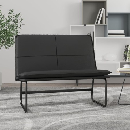 vidaXL Banco de cuero sintético negro 100x75x76 cm