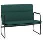 vidaXL Banco de tela verde oscuro 100x64x80 cm