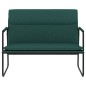 vidaXL Banco de tela verde oscuro 100x64x80 cm