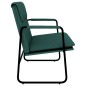vidaXL Banco de tela verde oscuro 100x64x80 cm