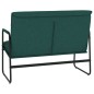 vidaXL Banco de tela verde oscuro 100x64x80 cm
