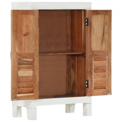 vidaXL Aparador madera maciza de acacia blanco 55x30x90 cm