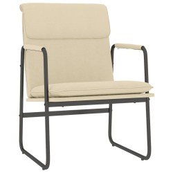 vidaXL Sillón de relax tela color crema 55x64x80 cm