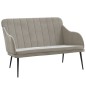 vidaXL Banco de terciopelo gris claro 110x76x80 cm vidaXL Banco de terciopelo gris claro 110x76x80 cm