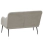 vidaXL Banco de terciopelo gris claro 110x76x80 cm vidaXL Banco de terciopelo gris claro 110x76x80 cm