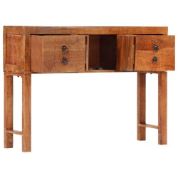 vidaXL Mesa consola madera maciza de acacia rugosa 120x32x80 cm