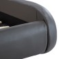 vidaXL Estructura de cama con LED de cuero sintético gris 90x200 cm vidaXL Estructura de cama con LED de cuero sintético gris 90x200 cm
