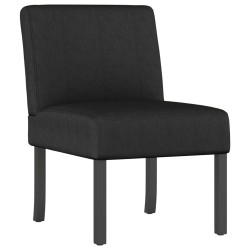 vidaXL Silla tapizada de tela negro