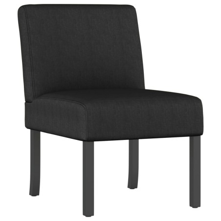 vidaXL Silla tapizada de tela negro