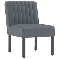 vidaXL Silla tapizada de terciopelo gris oscuro