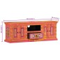 vidaXL Mueble de TV madera maciza de mango rosa 110x30x40 cm