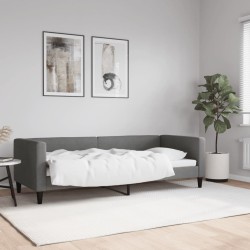 vidaXL Sofá cama tela gris oscuro 80x200 cm