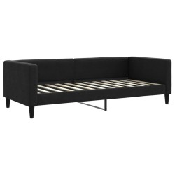 vidaXL Sofá cama tela negro 90x200 cm