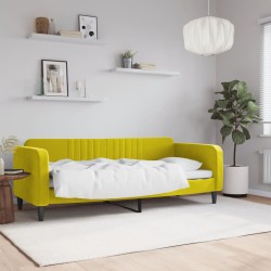 vidaXL Sofá cama terciopelo amarillo 80x200 cm
