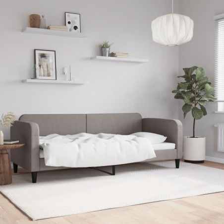 vidaXL Sofá cama tela gris taupe 80x200 cm