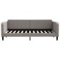 vidaXL Sofá cama tela gris taupe 80x200 cm