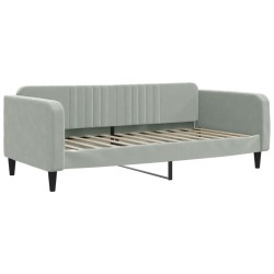 vidaXL Sofá cama terciopelo gris claro 90x200 cm