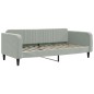 vidaXL Sofá cama terciopelo gris claro 90x200 cm vidaXL Sofá cama terciopelo gris claro 90x200 cm
