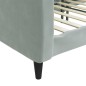 vidaXL Sofá cama terciopelo gris claro 90x200 cm vidaXL Sofá cama terciopelo gris claro 90x200 cm