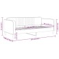 vidaXL Sofá cama terciopelo gris claro 90x200 cm vidaXL Sofá cama terciopelo gris claro 90x200 cm