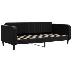 vidaXL Sofá cama terciopelo negro 90x190 cm