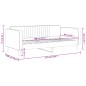 vidaXL Sofá cama terciopelo negro 90x190 cm vidaXL Sofá cama terciopelo negro 90x190 cm