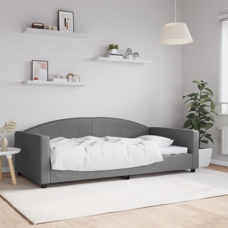 vidaXL Sofá cama tela gris oscuro 100x200 cm