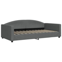 vidaXL Sofá cama tela gris oscuro 100x200 cm