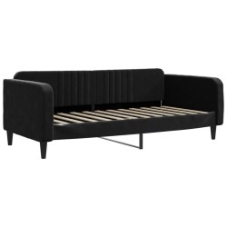 vidaXL Sofá cama terciopelo negro 90x200 cm