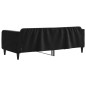vidaXL Sofá cama terciopelo negro 90x200 cm