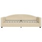 vidaXL Sofá cama tela color crema 90x200 cm