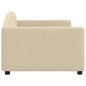 vidaXL Sofá cama tela color crema 90x200 cm