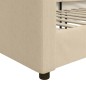 vidaXL Sofá cama tela color crema 90x200 cm