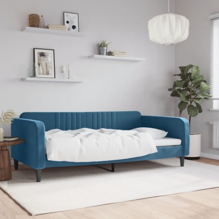 vidaXL Sofá cama terciopelo azul 100x200 cm