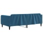 vidaXL Sofá cama terciopelo azul 100x200 cm vidaXL Sofá cama terciopelo azul 100x200 cm